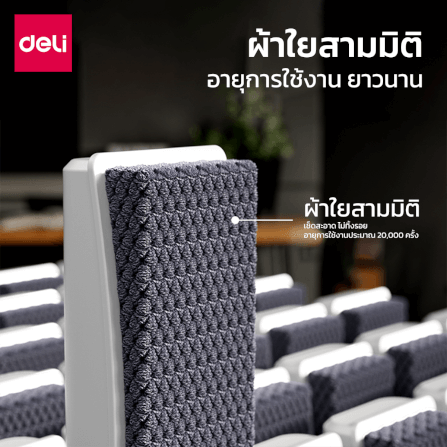 แปรงลบกระดานไวท์บอร์ด Deli MB406-WH-01 ขนาด 4.4x12.8x2.6 cm_3